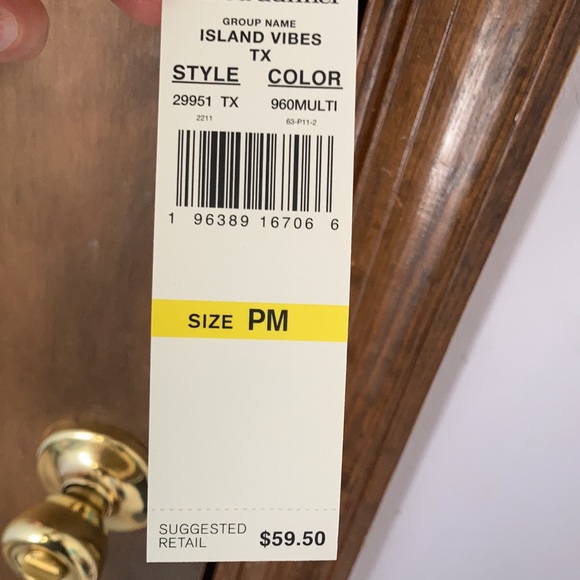 3/$45 Alfred Dunner abstract colorful print top embellished neckline casual PM - Picture 8 of 17